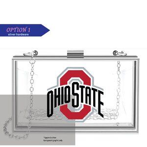 Ohio State clear acrylic clutch